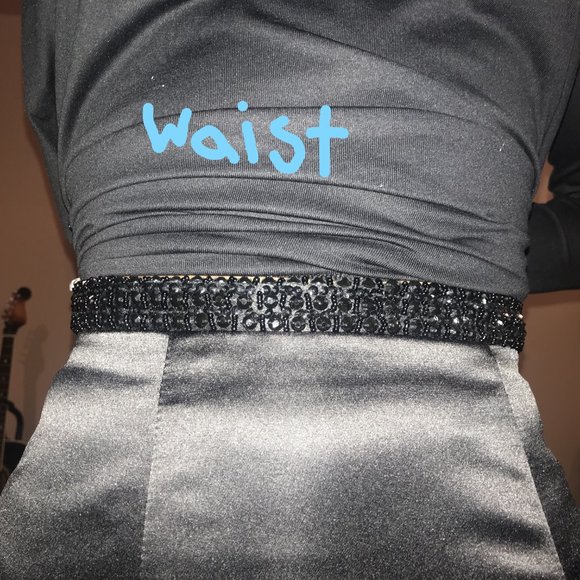 Black Sherri Hill Two Piece Prom Dress - Picture 3 of 7